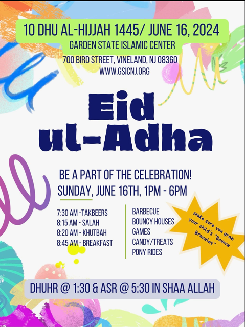 Eid al-Adha on Sunday (6/16/24)